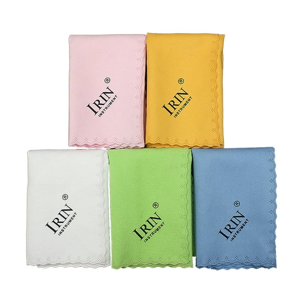 SIEYIO 5pcs Microfiber Cleaning Polishing Cloth for Musical Instrument Guitar Violin