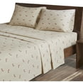 thumbnail image 4 of Woolrich Cotton Flannel Tan Dogs 4 Piece Sheet Set, Full, 4 of 10