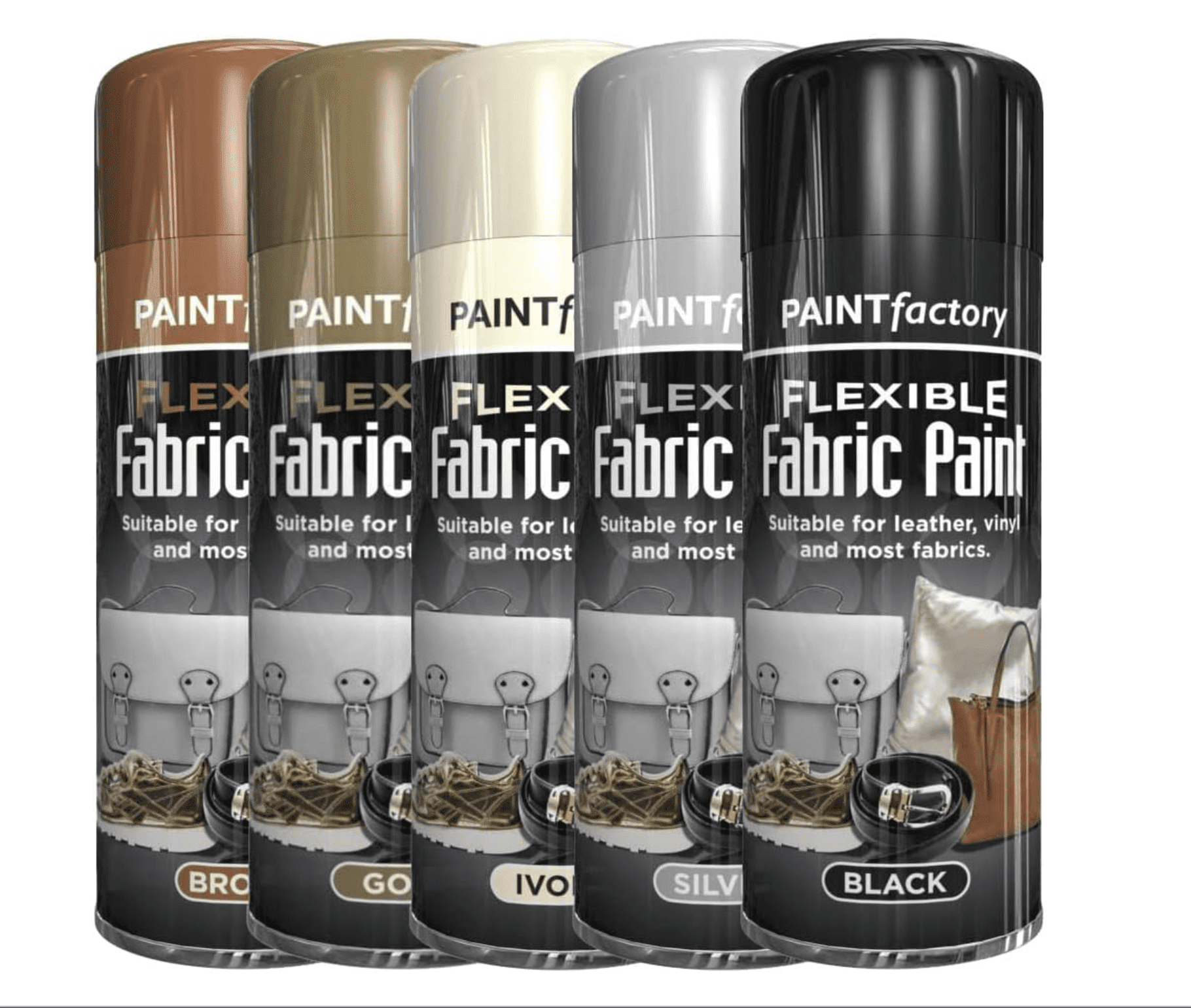 Paint Factory Flexible Fabric Spray Paint Black 200ml