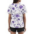 thumbnail image 4 of WZXFASHION Hauts d'Été pour Femmes 2025 Col Rond Manches Courtes T-Shirts Blouses Décontractées Mignons Imprimés Tees Tenues Amples Tendance Soldes Aujourd'hui Offres Prime T-shirt Manches Courtes pour Femmes, 4 of 6