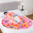thumbnail image 4 of 71 Inch Pink Donut Blanket for Adult and Kids, for Women Mom Teens, Funny Food Blanket Gifts for Everyone, 4 of 4