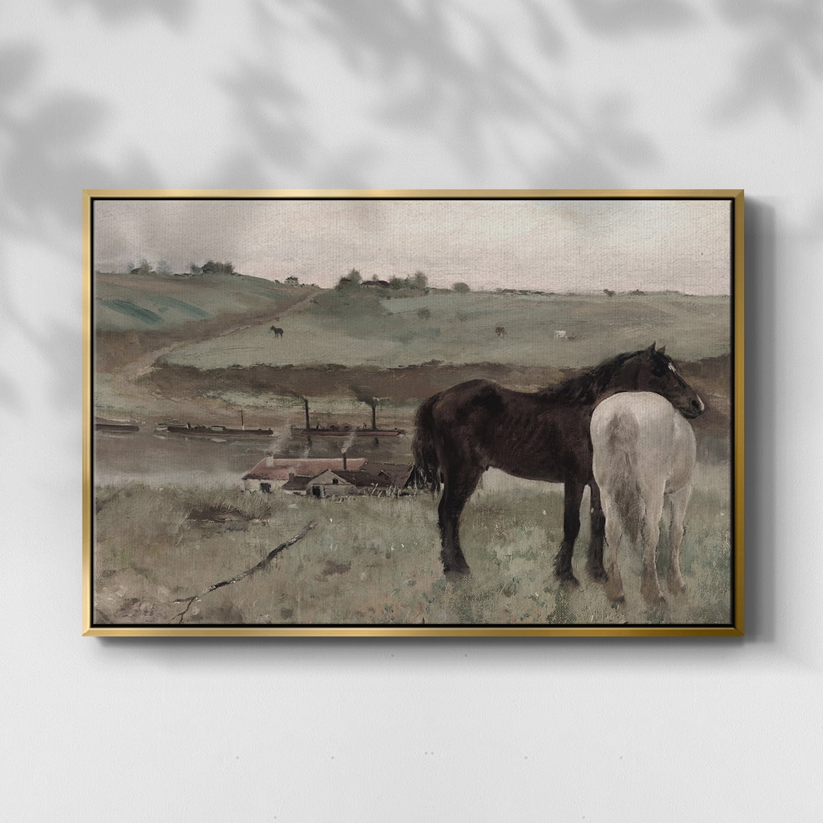 Vintage Animal Print-XLIX By Wexford Home Framed in Gold Wood Gallery Wrapped Canvas 17 in. x 25 in.