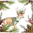 thumbnail image 3 of Great Art Now Holiday Squirrel, Deer, Moose & Owls by Lanie Loreth 4 Piece Canvas Art Set Each 14W x 14H, 3 of 5