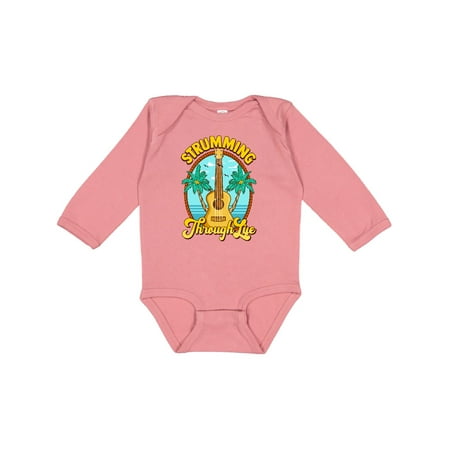 

Inktastic Ukulele Hawaiian Muic Gift Gift Baby Boy or Baby Girl Long Sleeve Bodysuit
