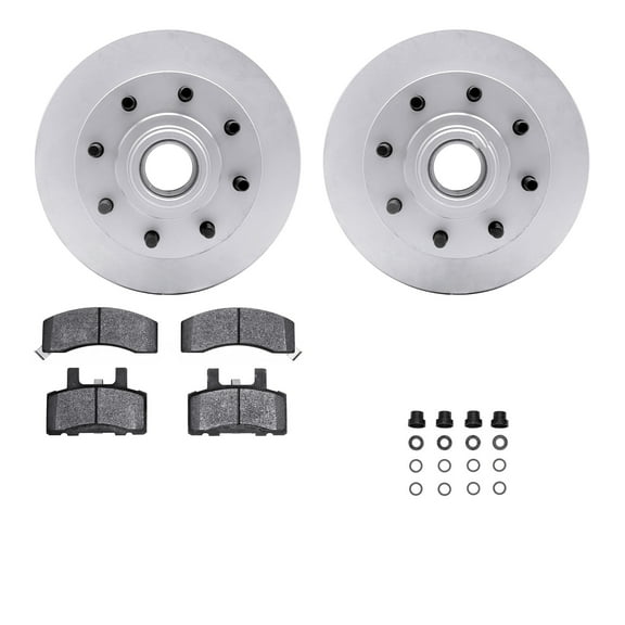 Dynamic Friction Company Front Geospec Brake Rotors with 5000 Advanced Brake Pads includes Hardware 4512-48095
