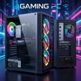 thumbnail image 5 of STGAubron Gaming Desktop PC, Xeon E5, 16G DDR4, 512G SSD, RX 550 4G, RGB FAN*4, WIFI, BT 5.0, W11H64, 5 of 5