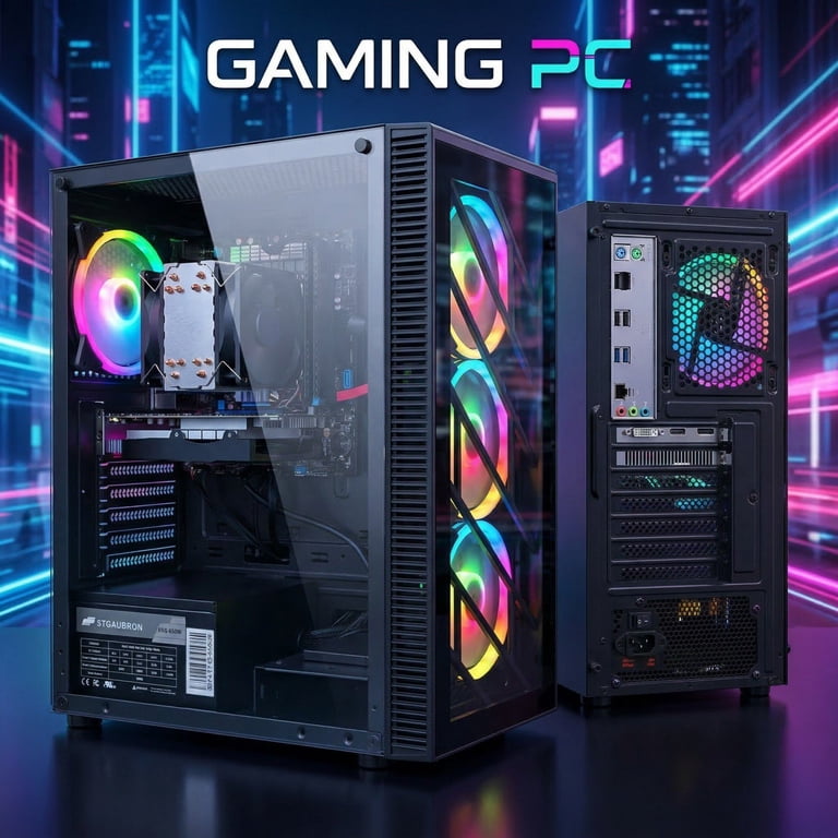 STGAubron Gaming Desktop PC Intel Xeon E5 16GB DDR4 512GB SSD