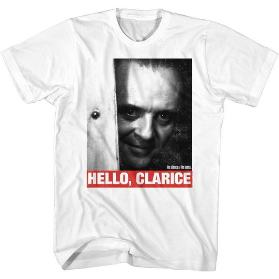 Silence Of The Lambs Hello Quote White Adult T-Shirt 6Xl