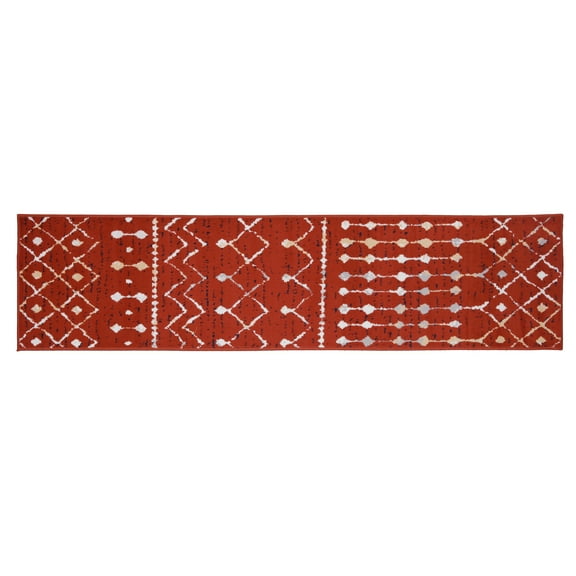 Furnish My Place Moroccan Style Runner Rug - 2 ft. x 8 ft., Rust, Rug with Transitional Design