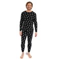 thumbnail image 2 of Leveret Ensemble de Pyjama 2 Pcs Squelette Noir pour Hommes 100% Coton (Grand), 2 of 4