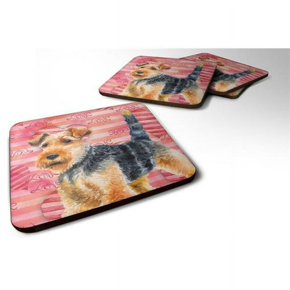 Welsh Terrier Love Foam Coaster - Set of 4