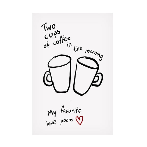 Trademark Fine Art Athene Fritsch Two Cups Canvas Wall Art