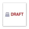 thumbnail image 4 of Pre-Inked Shutter Stamp, Red/blue, Draft, 1 5/8 X 1/2 | Bundle of 5 Each, 4 of 5