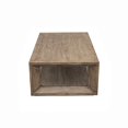 thumbnail image 4 of Limy Coffee Table, 54 Inch Rectangular Top, Shelf, Antique Brown Wood, 4 of 5