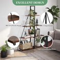 thumbnail image 4 of Space - saving 4 - tier slim ladder estante: multi - purpose engineered wood organizer para oficina o dormitorio de esquina, 4 of 6