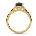 thumbnail image 4 of 2.30 Carat Elegant Pear Cut Black Onyx Gemstone Bridal Ring for Women Solid 14K Yellow Gold Size 7.5 by Diamond-Capitals, 4 of 8