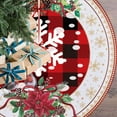 thumbnail image 4 of Dmlowu Christmas Tree Skirt - 35"/90cm Non Slip Wrink Proof Xmas Tree Skirt for Holiday Party Christmas Decorations, White Round Exquisite Christmas Tree Skirts, 4 of 7
