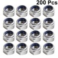 thumbnail image 3 of 200pcs Lock Nut Stainless Steel Finish Hex 304 Stainless Steel with Nylon Insert, 3 of 6