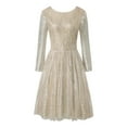 thumbnail image 4 of Lenago Robe Maxi Grande Taille pour Femmes Robe Croisée de Mariage Col Rond Élégante Soirée Dos Nu en Dentelle Robe d'Été Plage en Solde, 4 of 7