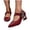 Burgundy, variant on ZACPNCV Women's Plus Size Patent Leather Pointed Toe High Heel Pumps with Rhinestone Butterfly Office Dating Spring