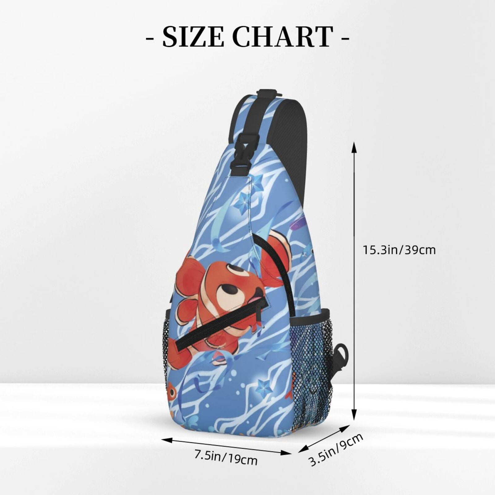 Finding Nemo Casual Sling Bag for Women Men Travel Crossbody Sling Backpack Small Chest Shoulder Bag Gym Sports Hiking Daypack 7.5 x 3.5 x 15.3 inch