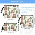 thumbnail image 3 of Haosy 3 Pack Reusable Ziploc Bags BPA Free Healthy Food Storage Bag Leakproof Sandwich Snack Freezer Bags Cute Bear with Tree, 3 of 7