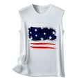 thumbnail image 4 of OAVQHLG3B Summer Tops for Women 4th of July Outfits for Women Patriotic ShirtsWomen's Fashion Round Neck Independence Day Printing Sleeveless Tops, 4 of 4