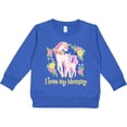 thumbnail image 2 of Inktastic I Love My Mommy Unicorn with Pink and Yellow Flowers Toddler Sweatshirt, 2 of 4