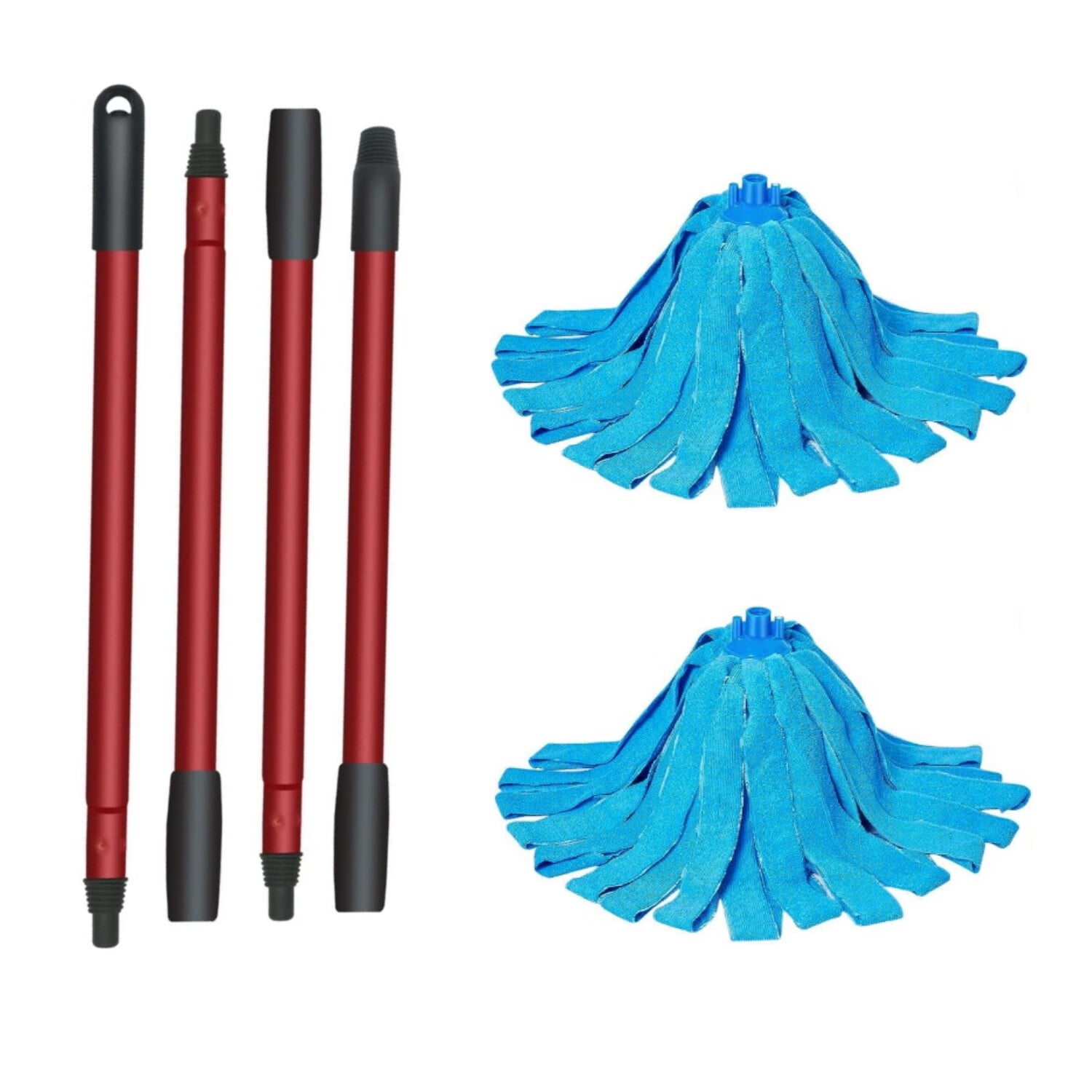 2 Packs Microfiber Cloth Mop Refill +1 Mop Handle Compatible with O