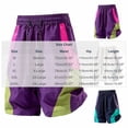 thumbnail image 3 of Ailaofu Womens Color Block Athletic Shorts Vintage Streetwear Loose Shorts with Pockets Elastic Drawstring High Waist Windbreaker Short Pants Casual Running Sport Bottoms, 3 of 8