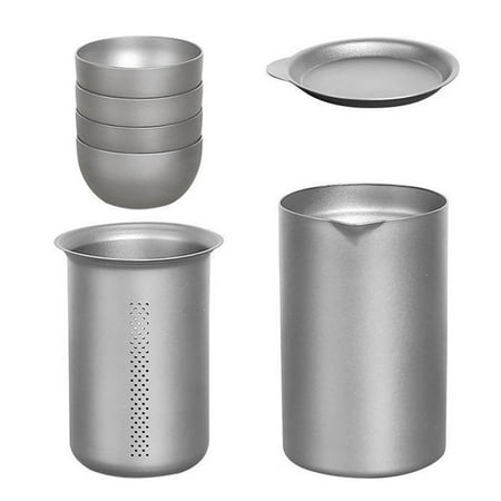 

350ml Portable Pure Ti Eagle Beak Tea Maker Double Layered Tea Cup for Camping