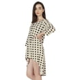 thumbnail image 4 of Inkmeso Printed Round Neck Cotton Dresses For Womens Asymmetrical Hem Short MiniDress, 4 of 7