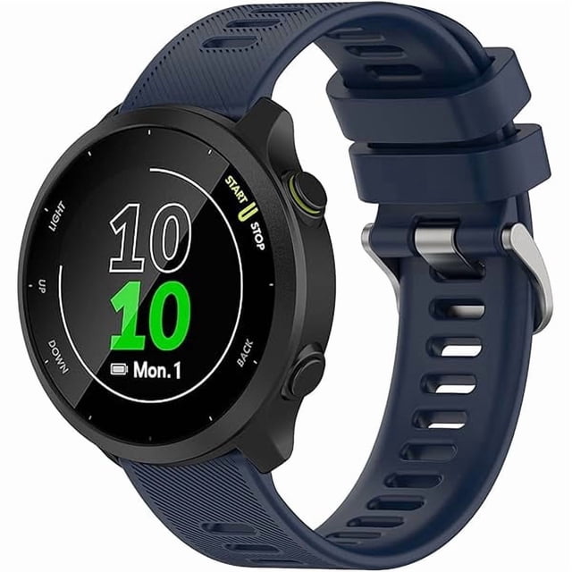 Chenchen 20mm Watch Strap Compatible for Garmin Forerunner 55/245 /165/645, Replacement Silicone Straps Waterproof Sport Band for Women Men, Accessories (No Watch)