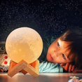 thumbnail image 2 of Lámpara De Noche En Forma De Luna, Regalo Para Mujeres Y Niños, Carga USB Y Control Táctil, Para Adultos Y Niños, Blanco Cálido Y Frío (12 Cm), 2 of 5