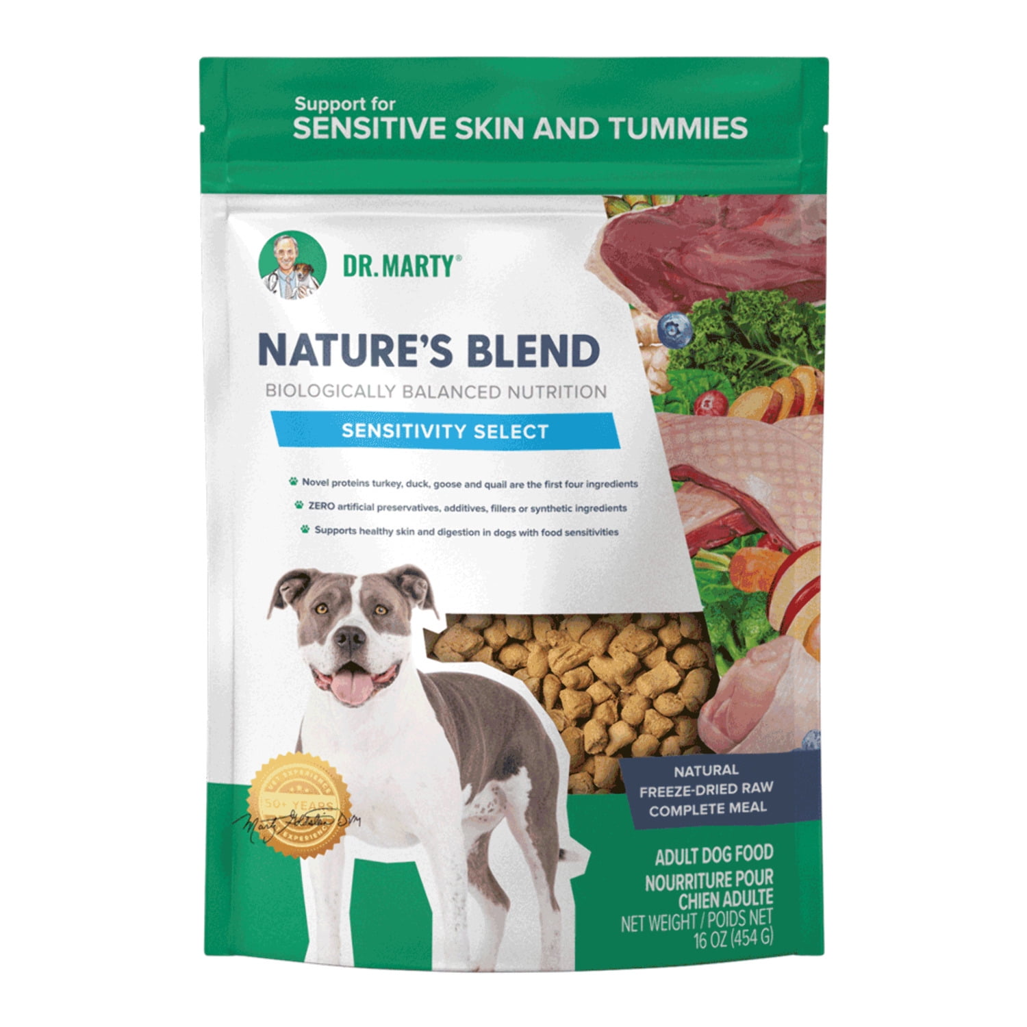 Dr. Marty Nature'S Blend Sensitivity Select Freeze-Dried Dog Food, 16-Oz (Size: 16-Oz)