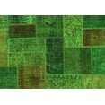thumbnail image 1 of Ahgly Company Indoor Rectangle Patchwork Green Transitional Area Rugs, 5' x 8', 1 of 4