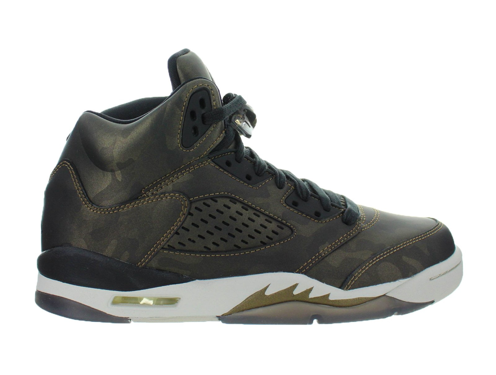 Air Jordan 5 Retro Black Light Bone High-Top Basketball Shoe - 6M - Walmart.com