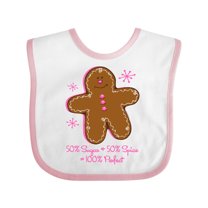 Inktastic Sugar & Spice Gingerbread Girls Baby Bib