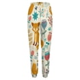 thumbnail image 4 of Women's Sweatpants, Whimsical Fox Floral Garden Baggy Sweatpants Joggers for Women, Fall Outfits for Women 2024 Lounge Yoga Athletic Workout Pants with Pockets, 4 of 7