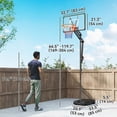 thumbnail image 2 of Adjustable Outdoor Basketball Hoop - 4.1-8.5ft, Black, Shatterproof Backboard, Portable Stand for Patio & Backyard Play, Wheels & Fillable Base, 2 of 7