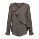 thumbnail image 4 of Camisetas de Cuello en V de Manga Larga para las Mujeres Blusa de Ruffle Casual Camiseta de Trabajo Tops, Tops de Manga Larga de Moda para las Mujeres 2025 Pullover Suelto, 4 of 6