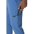 thumbnail image 3 of Members Only Men's Premium Drawstring Jogger Cargo Scrub Pants with 11 Pockets - Ceil Blue - XL, 3 of 6