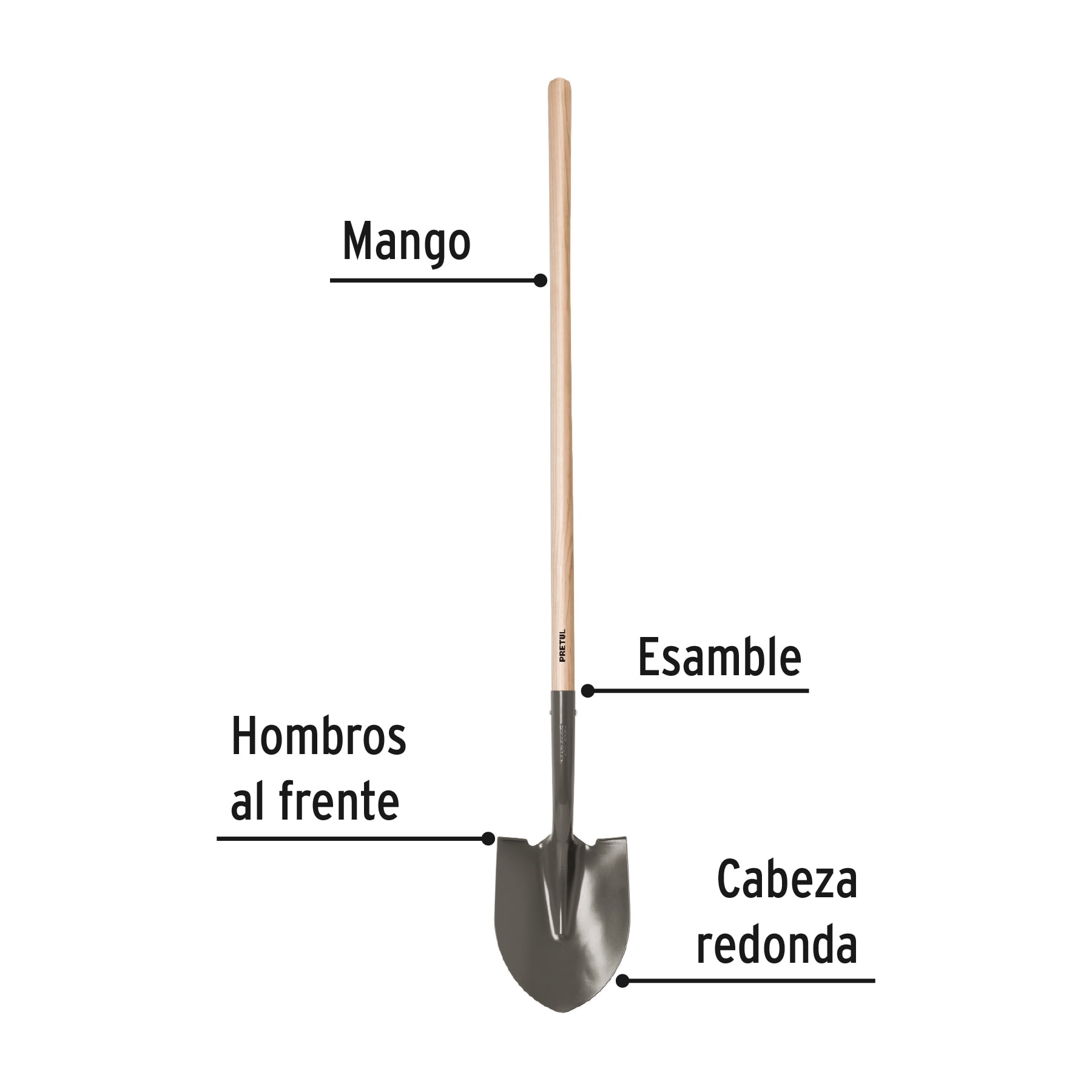 Pretul Truper Long Handle Round Point Shovel 55 1/4 Inches