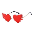 thumbnail image 2 of Womens Girls Sunglasses Rimless Eyeglasses Party Outdoor red, 2 of 8