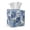 Blue Leaf, variant on Xoenoiee Lily Flower Print Tissue Box Cover Square PU Leather Tissue Box Cover Holder with Bottom Snap Decorative Organizer for Tabletop, Bathroom, Car, Office, Kitchen