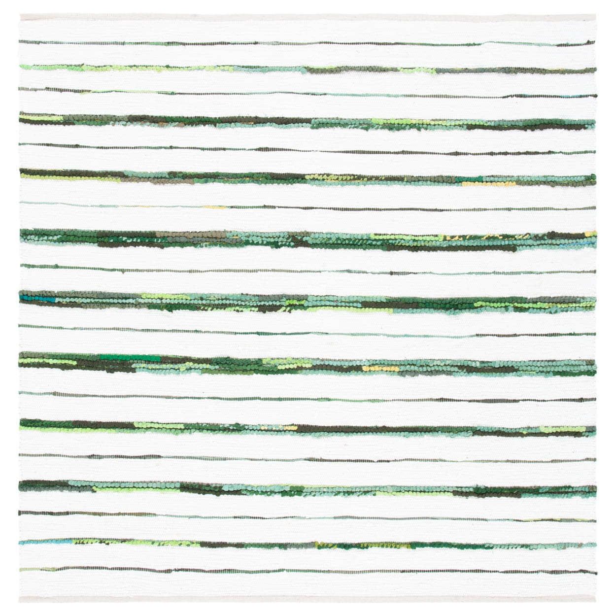 SAFAVIEH Montauk Rowena Striped Area Rug, Green/Ivory, 4' x 6'