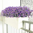 thumbnail image 3 of Coolmade 8 Bundles Artificial Daisy Flowers 14" Outdoor Spring Summer Decoration UV Resistant Fake Flowers (Purple), 3 of 8