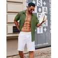 thumbnail image 4 of COOFANDY Men's Button Down Shirt Short Sleeve Casual Stylish No Tuck Shirt for Men, 4 of 5