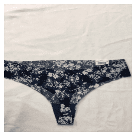 Calvin Klein Women  s Lined at Gusset Invisible Thong Panty XL/Blue Multi