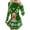 D Green, variant on Womens Dress Long-Sleeved Round Neck Dress Christmas Snowflake Printed Party Dresses Basic Retro Daily Wear Red M
